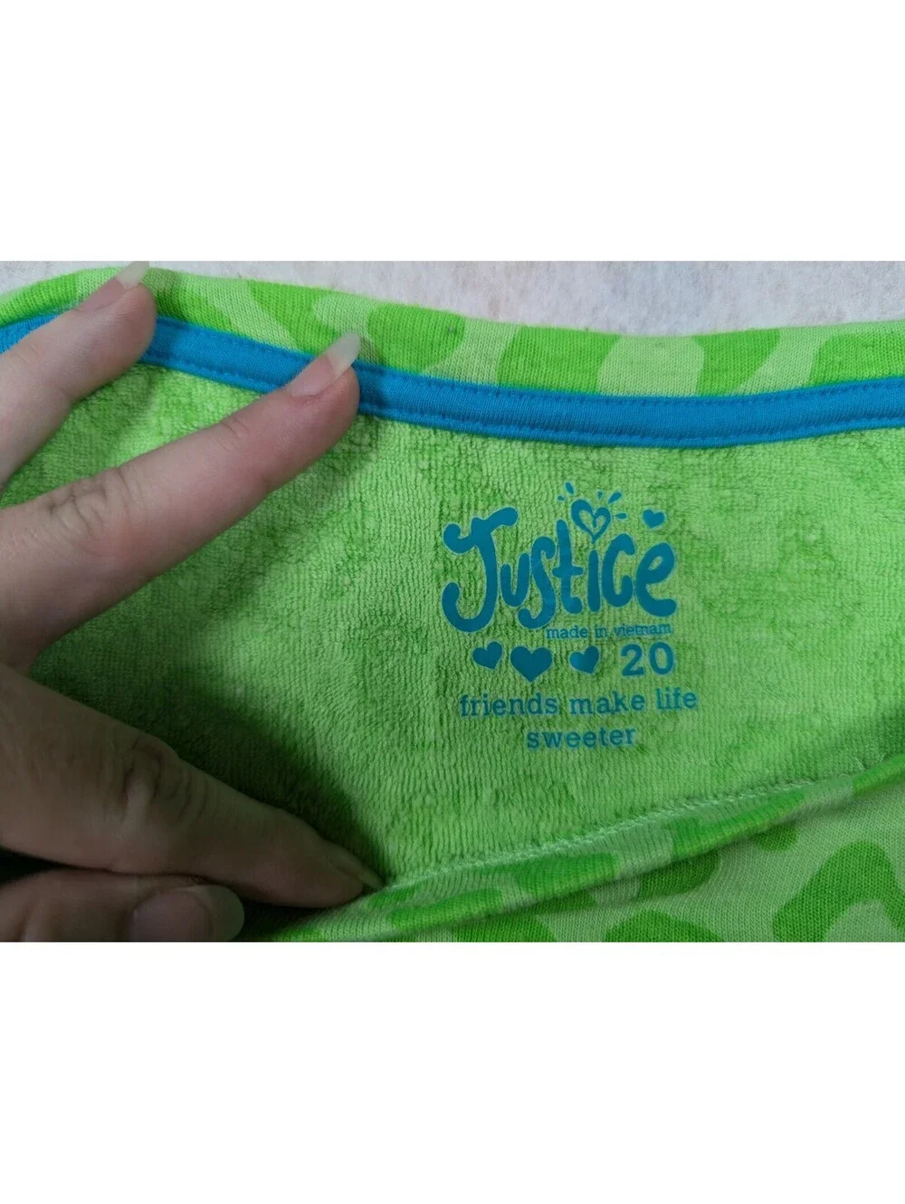 Girls - Size 20 - Green PEACE T-Shirt by Justice